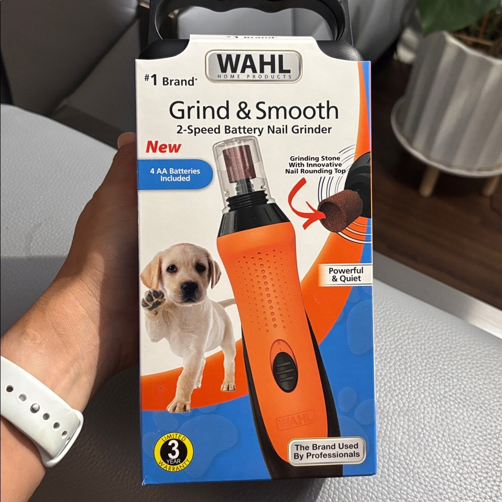 Wahl Grind & Smooth 2-Speed Nail Grinder - Orange and Black
